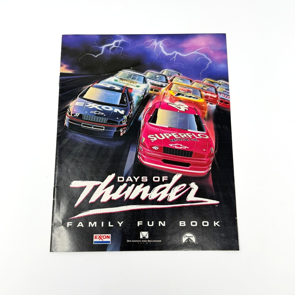 Exxon Days Of Thunder Family Fun Book NASCAR Movie Promo Paramount 1990